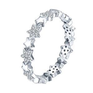 925 Sterling Silver Stars Ring